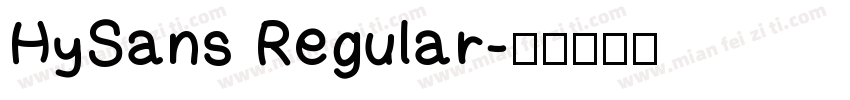 HySans Regular字体转换
